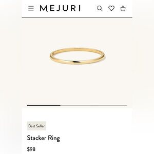 Mejuri 14k gold Stacker Ring Size 5